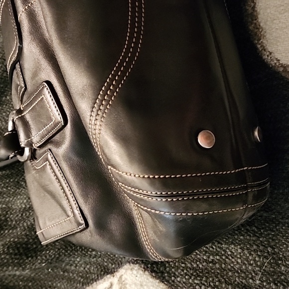 VINTAGE COACH Black Satchel - Picture 6 of 17